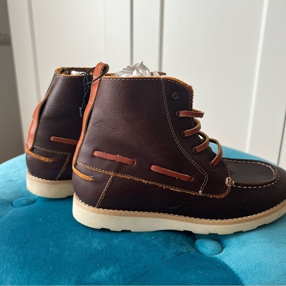 ZARA Kids Leather Oxford Boots sz. 12.5 - Picture 6 of 8